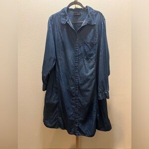 Lane Bryant denim shirt dress size 20